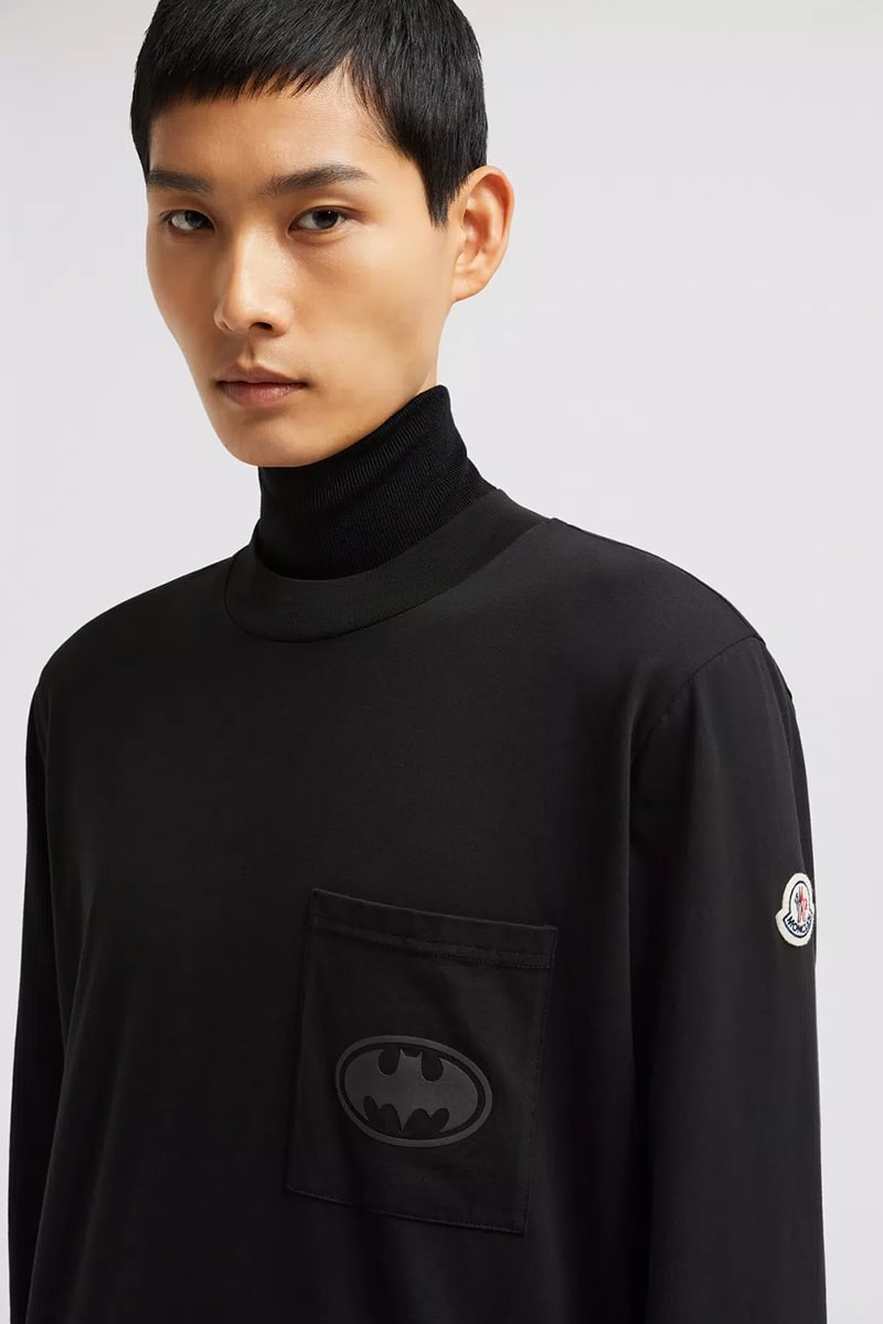 Moncler Batman DC Comics Inspired Collection Solander hooded down jacket long sleeve t shirts kids adults black white release indo