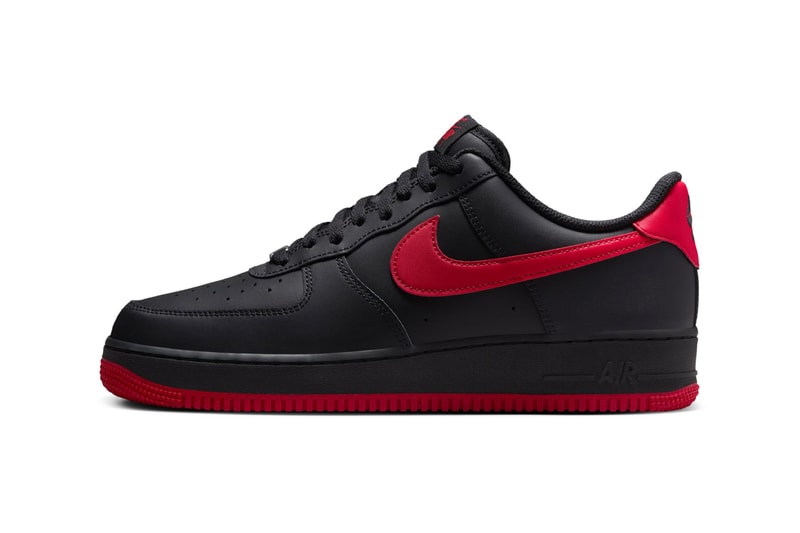 Nike Air Force 1 Low "Bred" Set To Return This Fall FJ4146-002 Black/University Red fall release info af1 swoosh