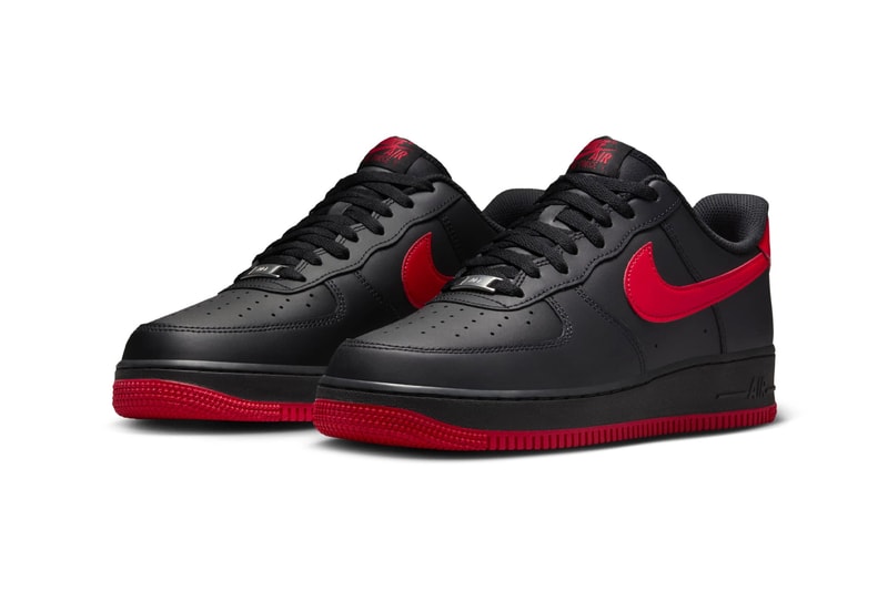 Nike Air Force 1 Low "Bred" Set To Return This Fall FJ4146-002 Black/University Red fall release info af1 swoosh