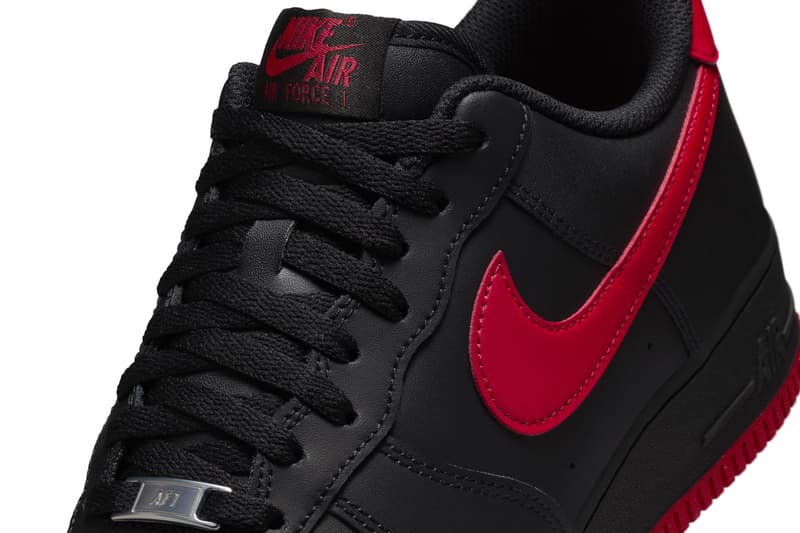 Nike Air Force 1 Low "Bred" Set To Return This Fall FJ4146-002 Black/University Red fall release info af1 swoosh