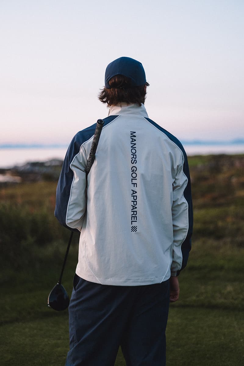 manors golf final frontier collection fall 2024 polo jacket pants pullover logo waterproof windbreaker