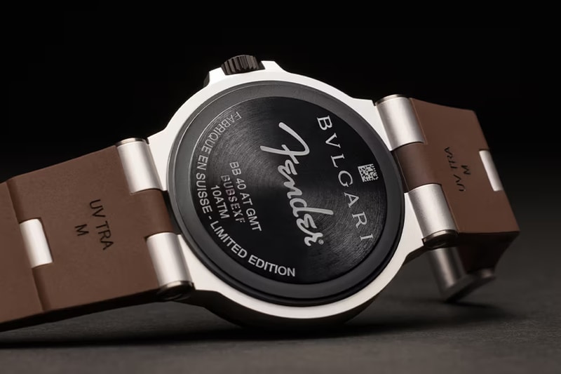 "BVLGARI Aluminum GMT x Fender® Limited Edition Bulgari Comes Together With Fender for Limited Edition Aluminium GMT Watch stratocaster inspiration geneva watch days