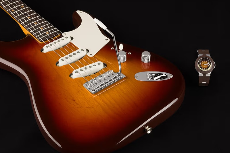 "BVLGARI Aluminum GMT x Fender® Limited Edition Bulgari Comes Together With Fender for Limited Edition Aluminium GMT Watch stratocaster inspiration geneva watch days
