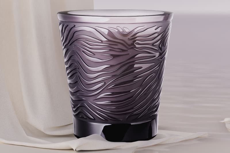 Lalique Vesper Purple Collection Release Zeila sculpture Plumes vases Croco vase Larcade core jewelry 