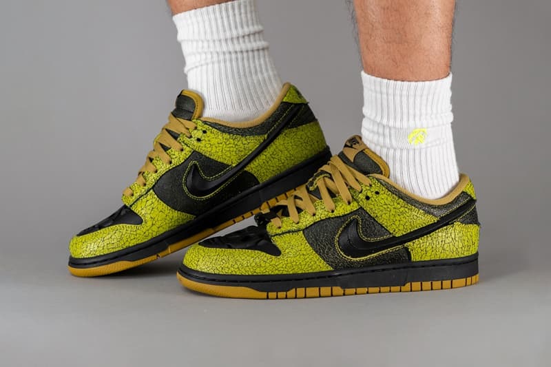 Nike Dunk Low "Halloween" Arrives Just in Time for Spooky Season Bright Cactus/Black-Green Curry HV6103-300 october 2024 skulls 