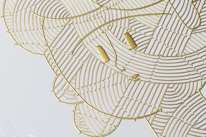 En Iwamura Knots Gold Foil Art-Form Print Edition 