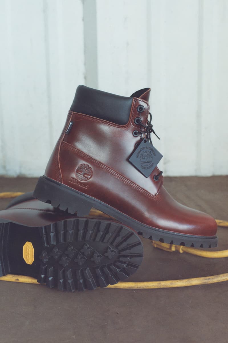 JJJJound Teams up With Timberland for Two Pairs of Six-Inch GORE-TEX Boots collaborations black brown black oxblood