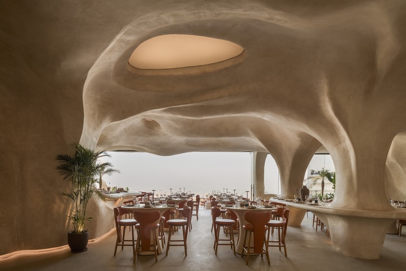 Badie Architects ESCĀ CUEVA Restaurant New Giza Cairo Egypt Architecture Interior design cavernous