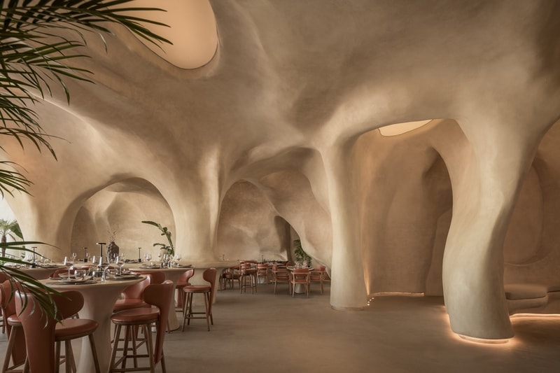 Badie Architects ESCĀ CUEVA Restaurant New Giza Cairo Egypt Architecture Interior design cavernous