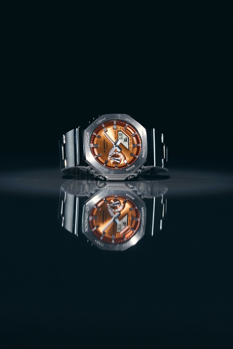G-SHOCK Metal-Clad Stainless Steel GM-2110 Watches GM-2110D-2B GM-2110D-2A GM-2110D-3A GM-2110D-4A 