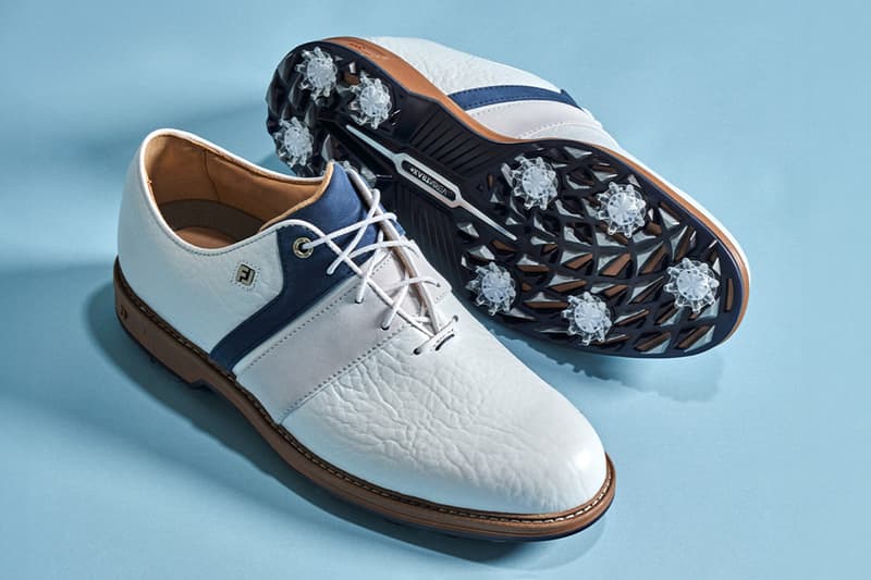 FootJoy Premiere Series Packard LX Golf Shoes - White/Navy FootJoy Premiere Series Packard LX Golf Shoes - White/Navy