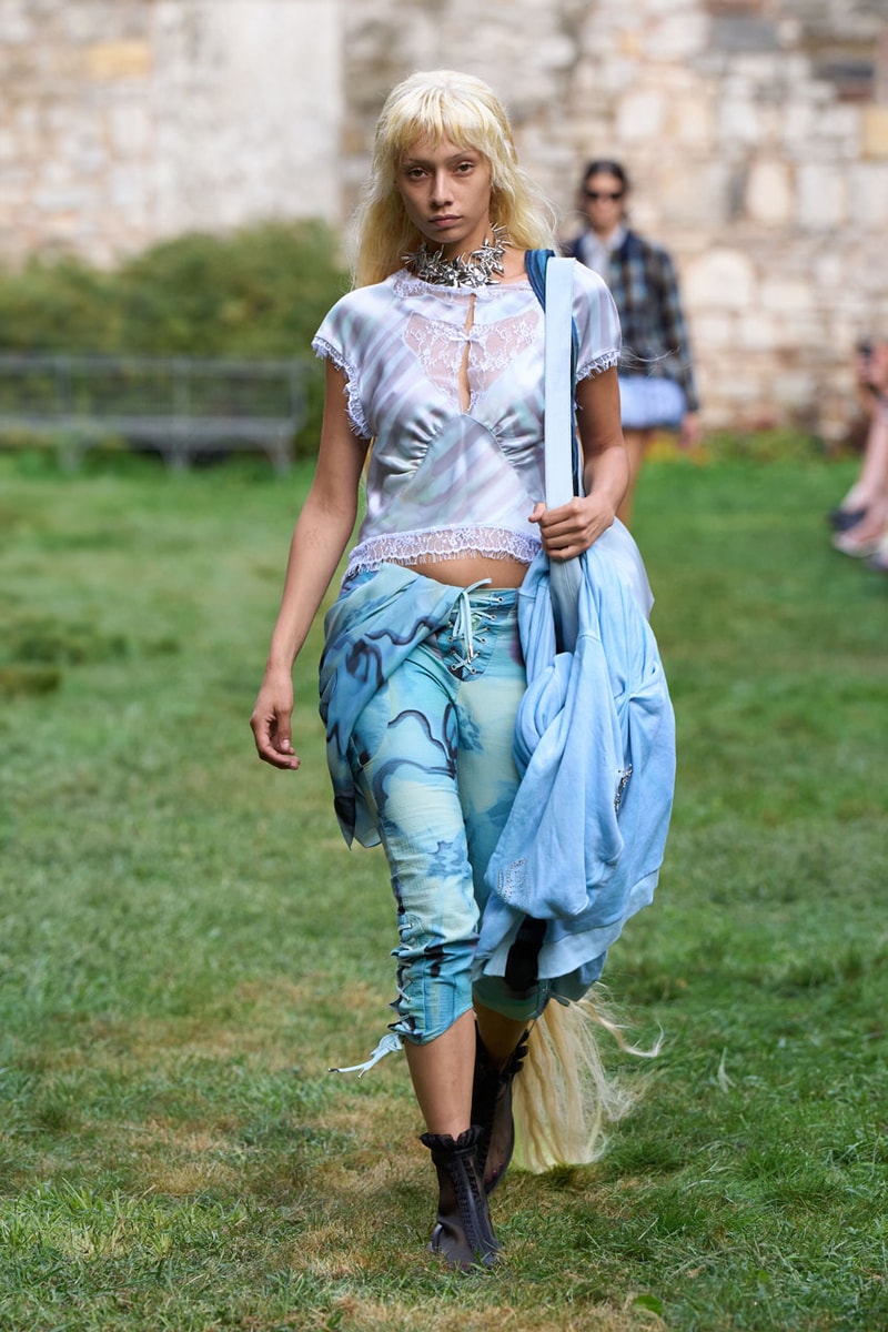 Collina Strada SS25 Reminds Us – Now, More than Ever - To Touch Grass runway collection nyfw new york fashion week collection release mara hoffman green lady earth sustainability hillary taymour interview