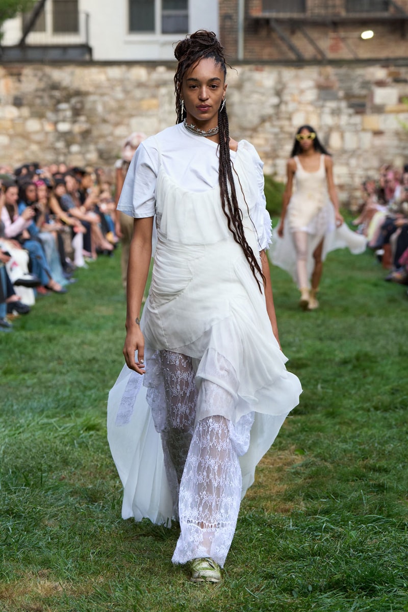 Collina Strada SS25 Reminds Us – Now, More than Ever - To Touch Grass runway collection nyfw new york fashion week collection release mara hoffman green lady earth sustainability hillary taymour interview