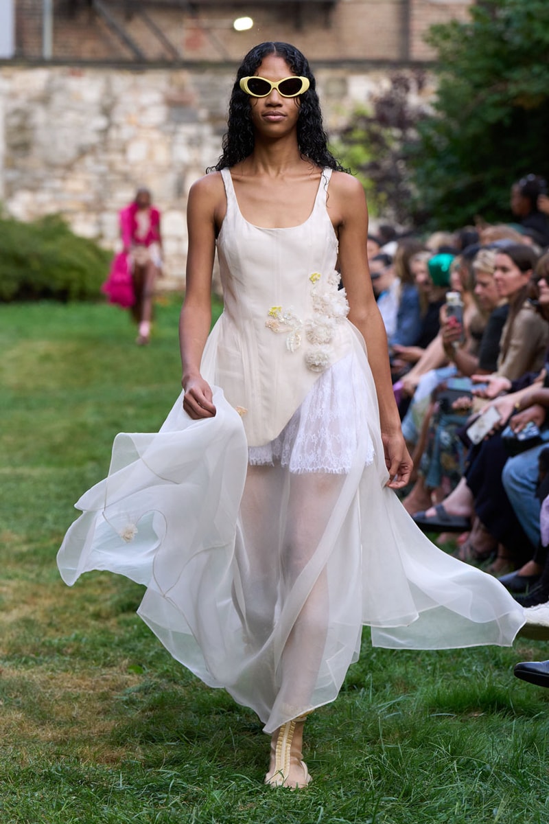 Collina Strada SS25 Reminds Us – Now, More than Ever - To Touch Grass runway collection nyfw new york fashion week collection release mara hoffman green lady earth sustainability hillary taymour interview