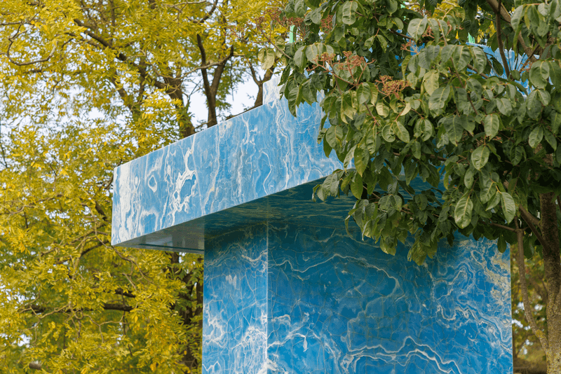 Sabine Marcelis Installs a Bright Blue Fountain at an Amsterdam Park SolidNature