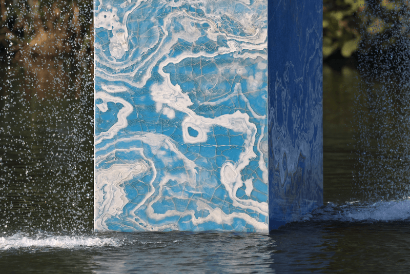 Sabine Marcelis Installs a Bright Blue Fountain at an Amsterdam Park SolidNature