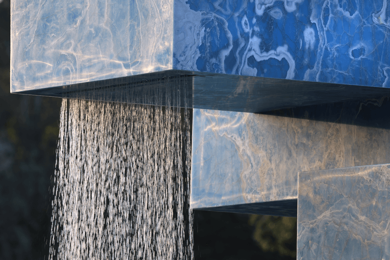 Sabine Marcelis Installs a Bright Blue Fountain at an Amsterdam Park SolidNature