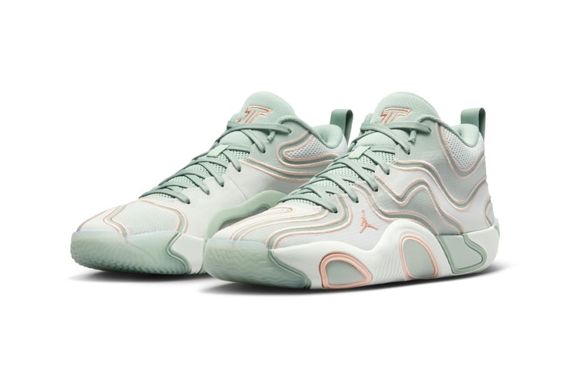 Official Look at the Jordan Tatum 3 "10K Hours" FZ6598-002 Seafood/Apricot Agate-Spruce Aura-Arctic Orange-Quartz Patina october 17 2024 deuce jayson tatum ella mai jordan brand nike