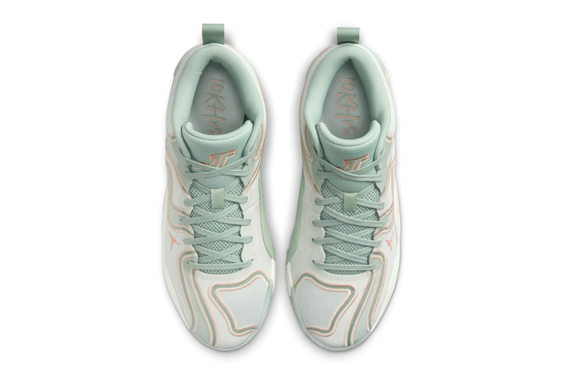 Official Look at the Jordan Tatum 3 "10K Hours" FZ6598-002 Seafood/Apricot Agate-Spruce Aura-Arctic Orange-Quartz Patina october 17 2024 deuce jayson tatum ella mai jordan brand nike