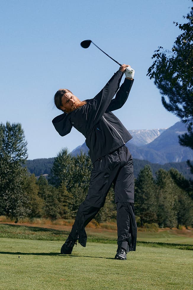 malbon golf fw 24 collection release date info cut through the conifers cardigan jacket long sleeve t shirt polo hat orange blue logo buckets