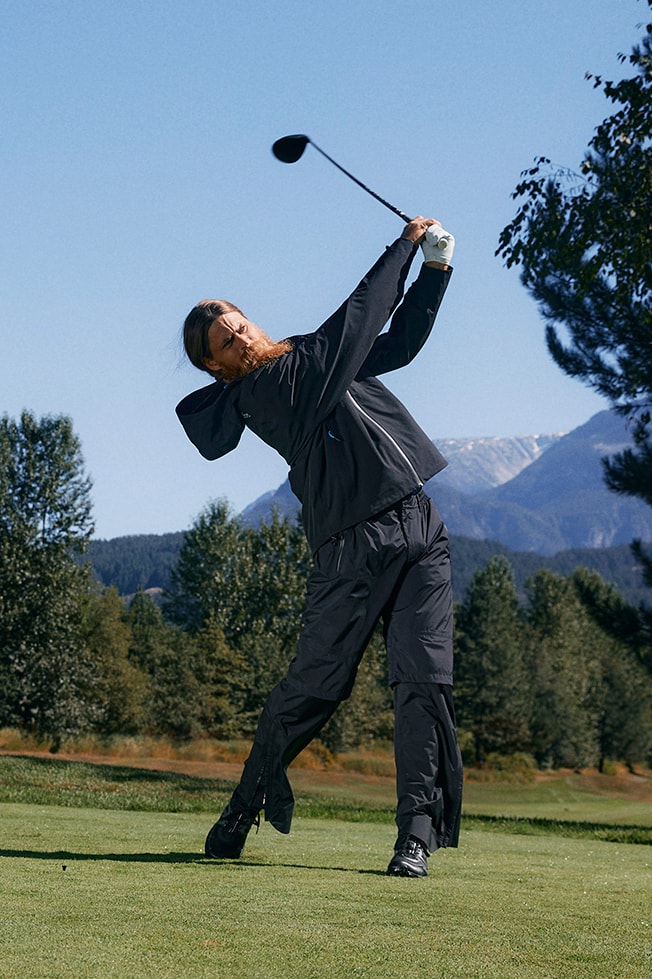 malbon golf fw 24 collection release date info cut through the conifers cardigan jacket long sleeve t shirt polo hat orange blue logo buckets