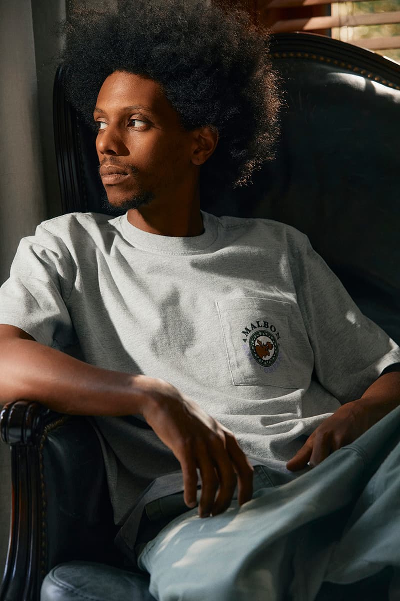 malbon golf fw 24 collection release date info cut through the conifers cardigan jacket long sleeve t shirt polo hat orange blue logo buckets