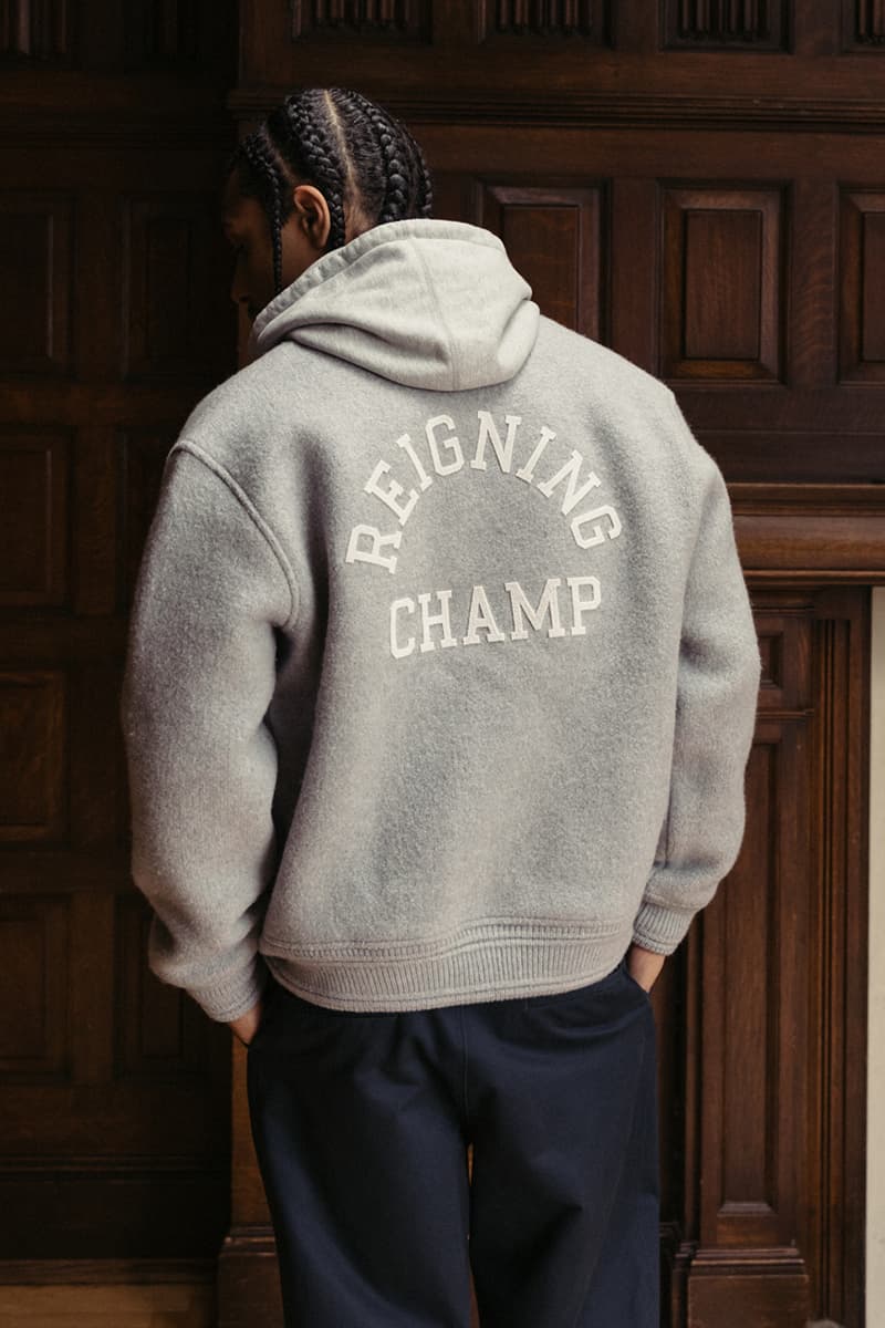 Reigning Champ Reveals Its Fall 2024 Playbook for Collegiate Prep fw24 slacks collared shirts layering vests 