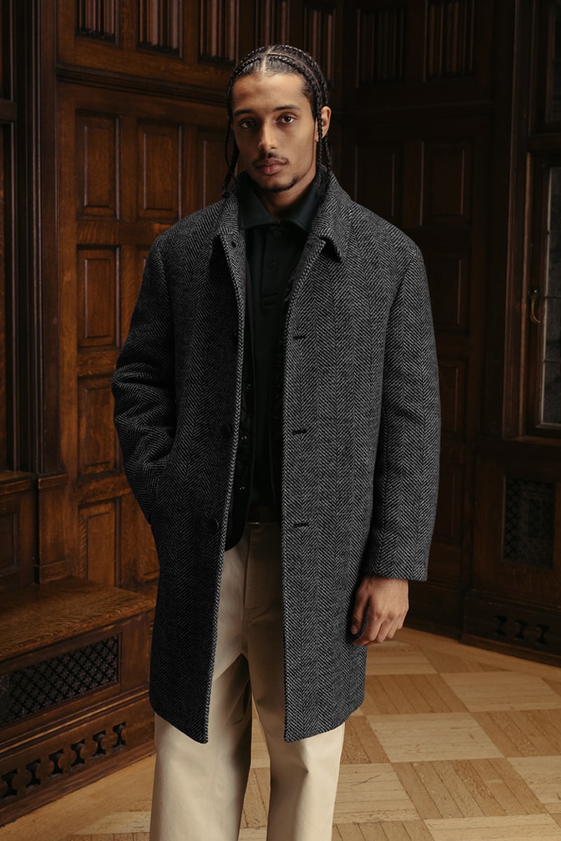 Reigning Champ Reveals Its Fall 2024 Playbook for Collegiate Prep fw24 slacks collared shirts layering vests 