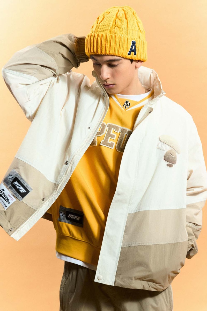 AAPE FW24 Ice Hockey and College-Inspired Range Lookbook Mens Womens