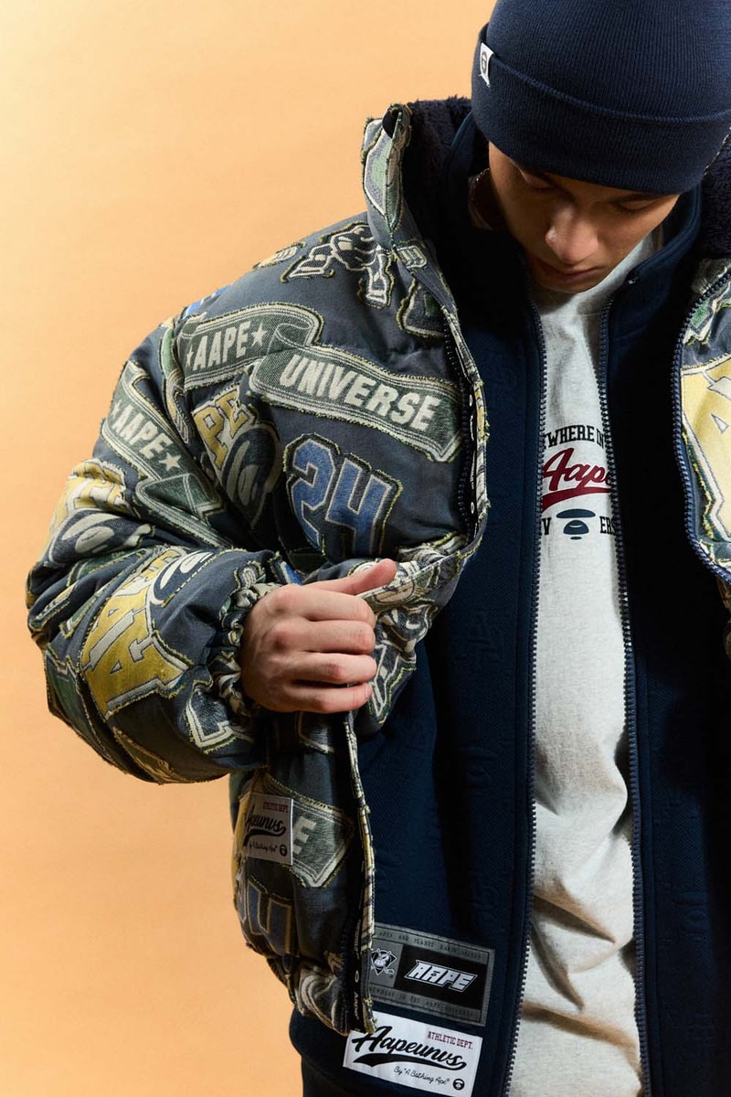 AAPE FW24 Ice Hockey and College-Inspired Range Lookbook Mens Womens