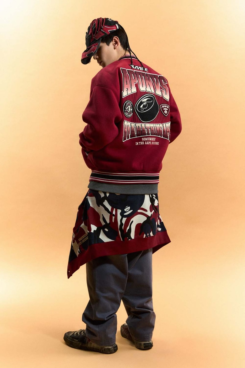 AAPE FW24 Ice Hockey and College-Inspired Range Lookbook Mens Womens