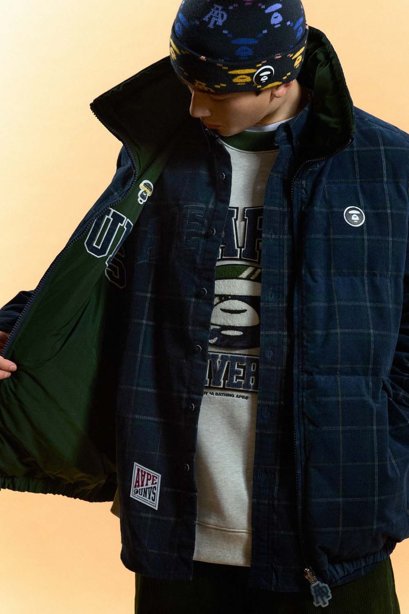 AAPE FW24 Ice Hockey and College-Inspired Range Lookbook Mens Womens