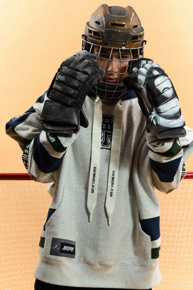 AAPE FW24 Ice Hockey and College-Inspired Range Lookbook Mens Womens