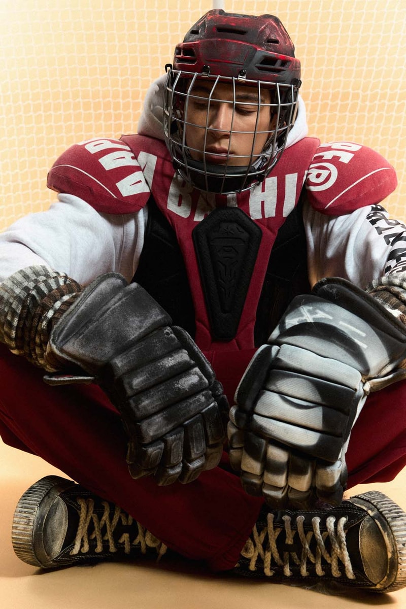 AAPE FW24 Ice Hockey and College-Inspired Range Lookbook Mens Womens