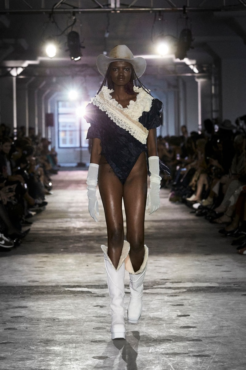 Elena Velez SS25: Folkloric Feminity For Saints and Sinners runway collection new york fashion week nyfw ready to wear spring summer 2025 mud show doechii tinashe 