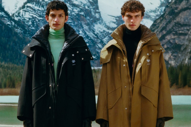 OAMC x Goldwin Bold Collaboration Collection  FW24 coat jacket insulated coat insulated jacket down jacket long pants Dolomite Mountains Luke Meier