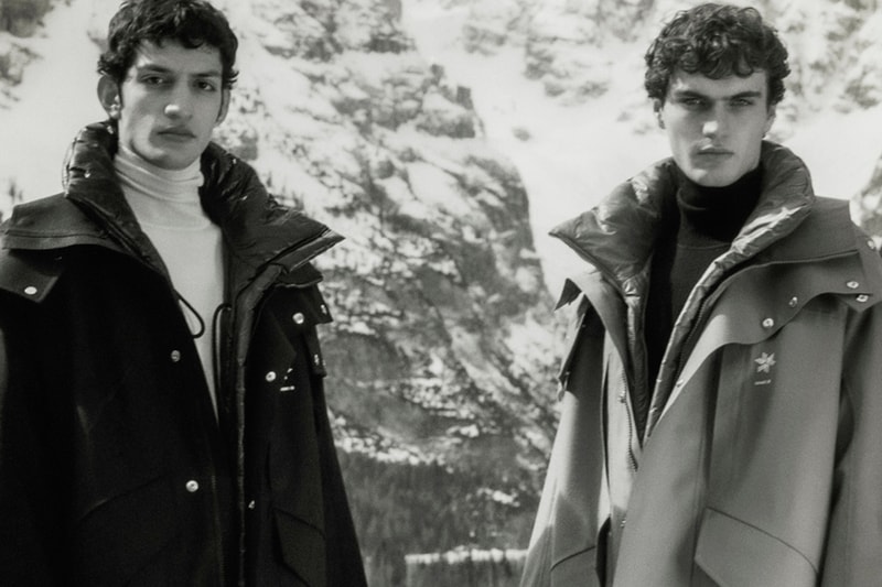 OAMC x Goldwin Bold Collaboration Collection  FW24 coat jacket insulated coat insulated jacket down jacket long pants Dolomite Mountains Luke Meier