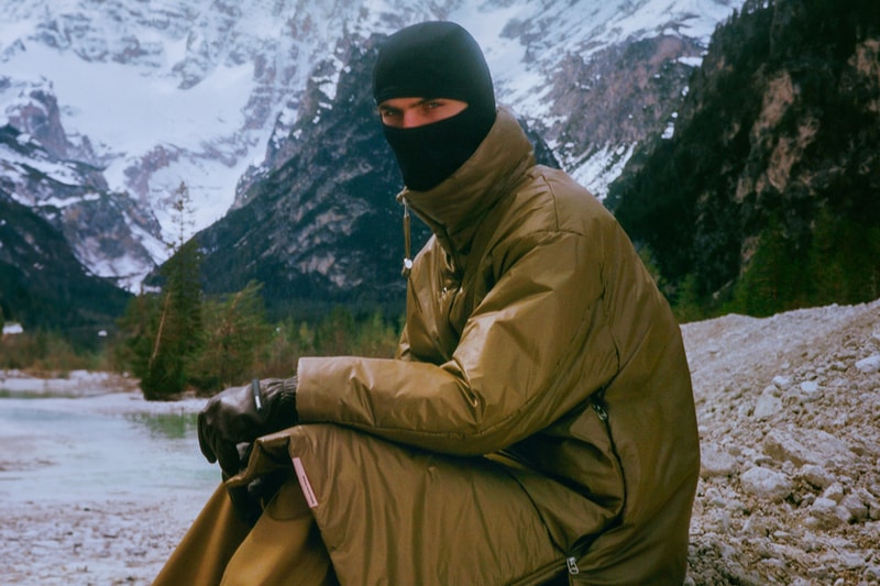 OAMC x Goldwin Bold Collaboration Collection  FW24 coat jacket insulated coat insulated jacket down jacket long pants Dolomite Mountains Luke Meier