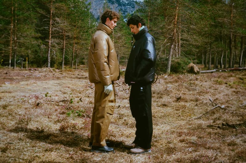 OAMC x Goldwin Bold Collaboration Collection  FW24 coat jacket insulated coat insulated jacket down jacket long pants Dolomite Mountains Luke Meier