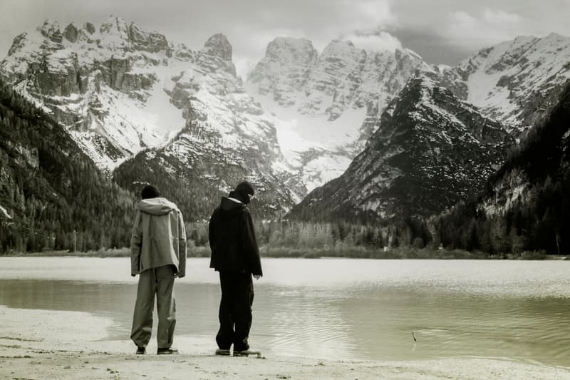 OAMC x Goldwin Bold Collaboration Collection  FW24 coat jacket insulated coat insulated jacket down jacket long pants Dolomite Mountains Luke Meier