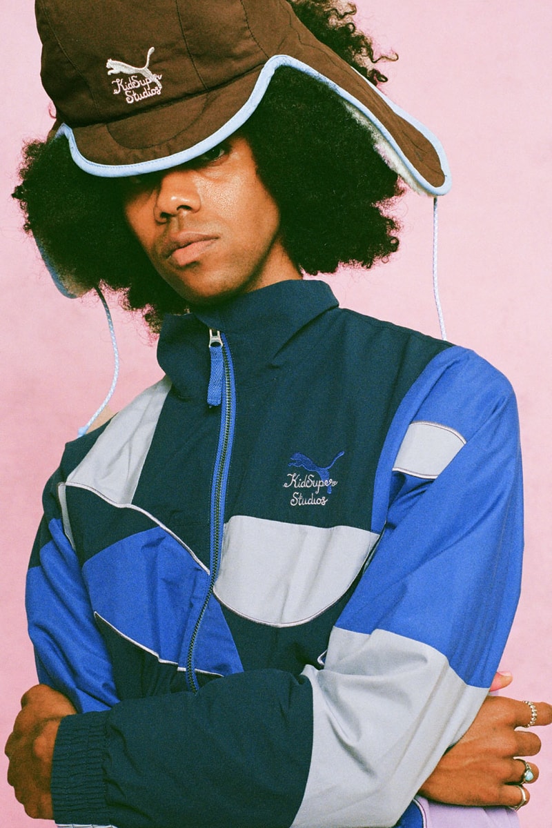 KidSuper x PUMA Stands on Funny Business collab footwear sneaker release info images new york fashion week colm dillane palermo easy rider academy