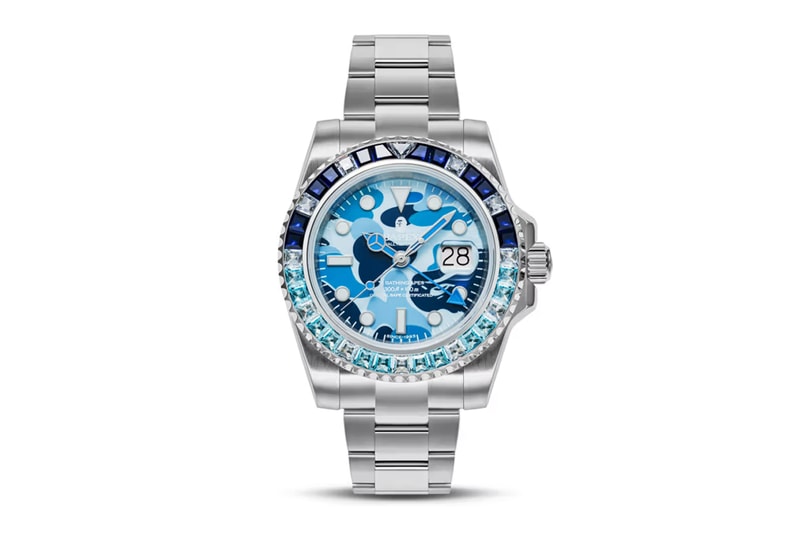 bape bapex type 2 model wrist watch colorful pink green blue crystals cubic zirconia launch preview september 14 release date