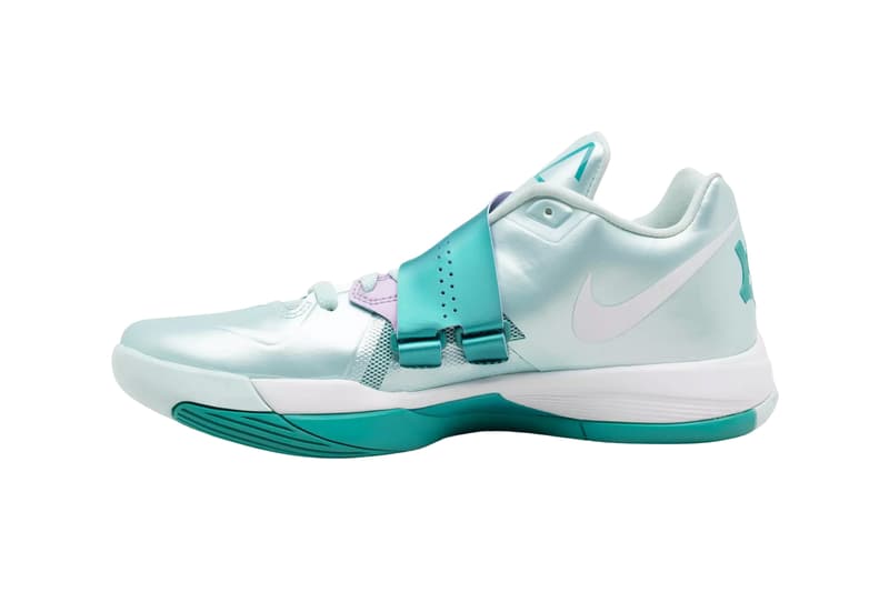 Nike KD 4 "Easter" планируется вернуть следующей весной. Мятно-конфетный/белый-новый зеленый IB3550-300 весна 2025 Кевин Дюрант Phoenix Suns баскетболист НБА денежный снайпер
