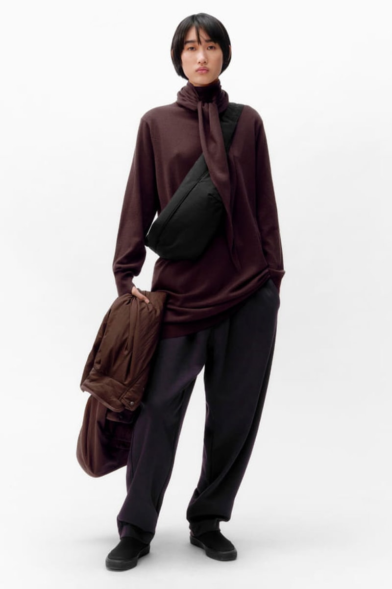 Form Meets Function in UNIQLO U FW24 christopher lemaire collection lookbook release info fashion drop price Christophe Lemaire and Sarah-Linh Tran