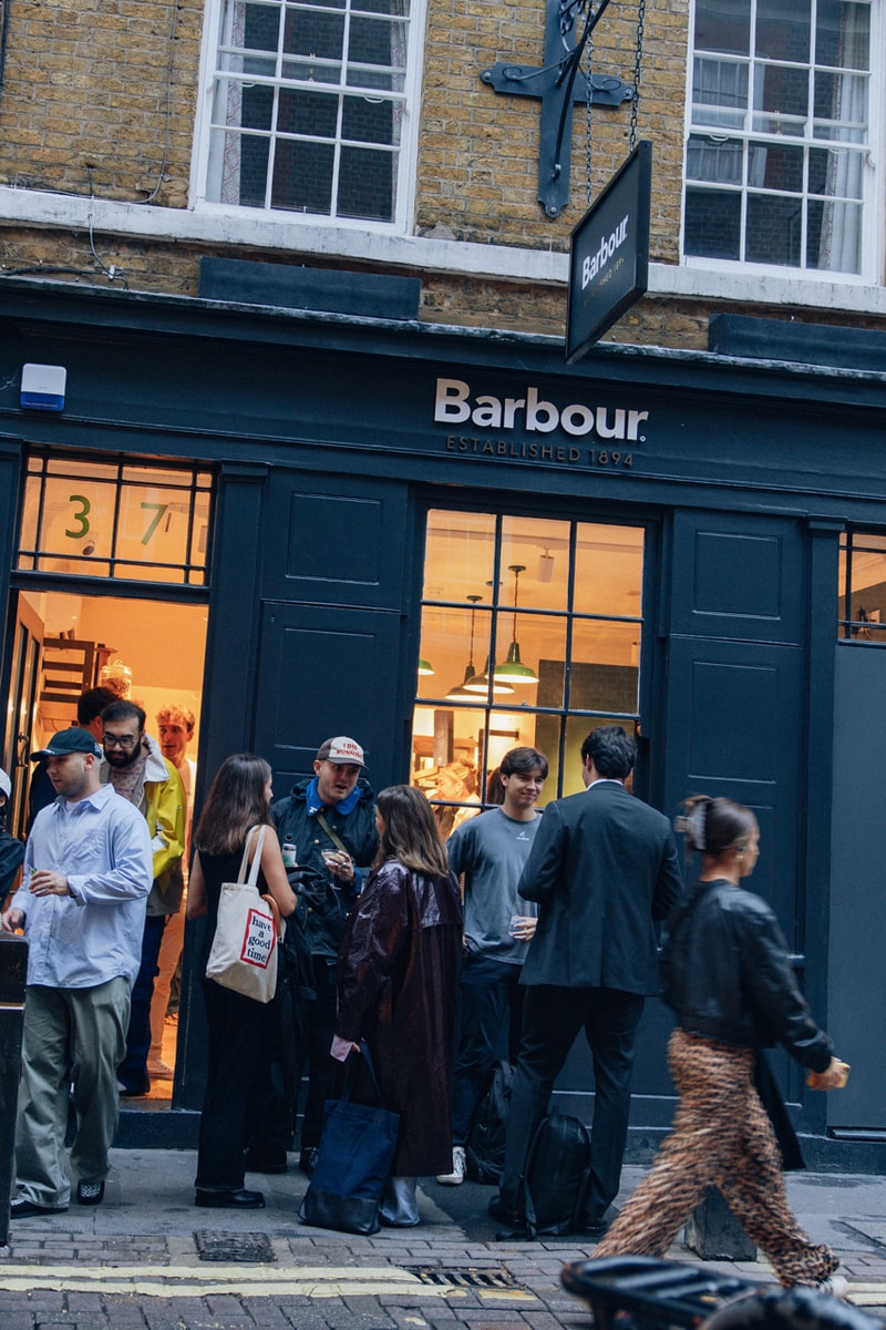 Barbour heritage+ collection fall winter 2024 archive heirlooms re-loved uk event london neal street launch store ian bergin party Leon Cerrone Field Vertical Quilted jacket Spey waterproof