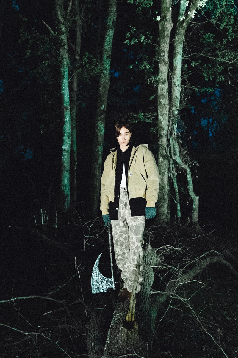 Carhartt WIP Fall winter 2024 campaign Ill-studio agency production video Theodor Guelat Nadine Fraczkowski collection workwear flannel shirts cord utility forest dark 