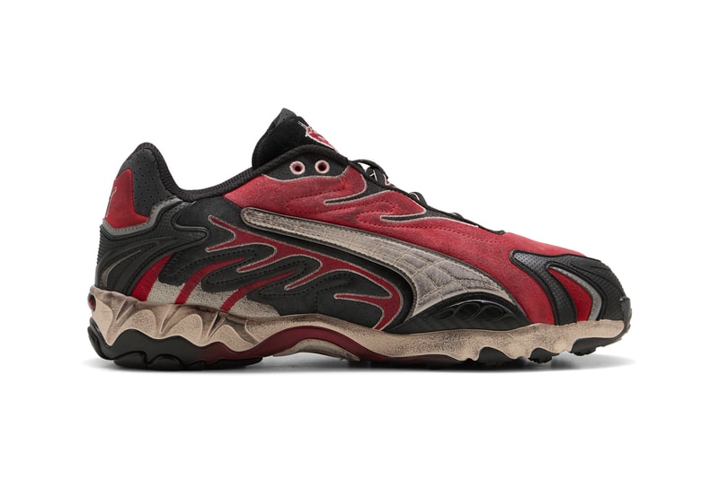 A$AP Rocky PUMA Inhale Distressed Black Red Release Date 402453-01 info store list buying guide photos price