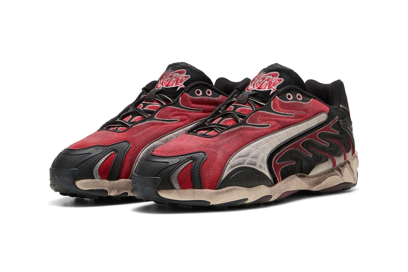 A$AP Rocky PUMA Inhale Distressed Black Red Release Date 402453-01 info store list buying guide photos price