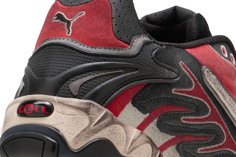 A$AP Rocky PUMA Inhale Distressed Black Red Release Date 402453-01 info store list buying guide photos price