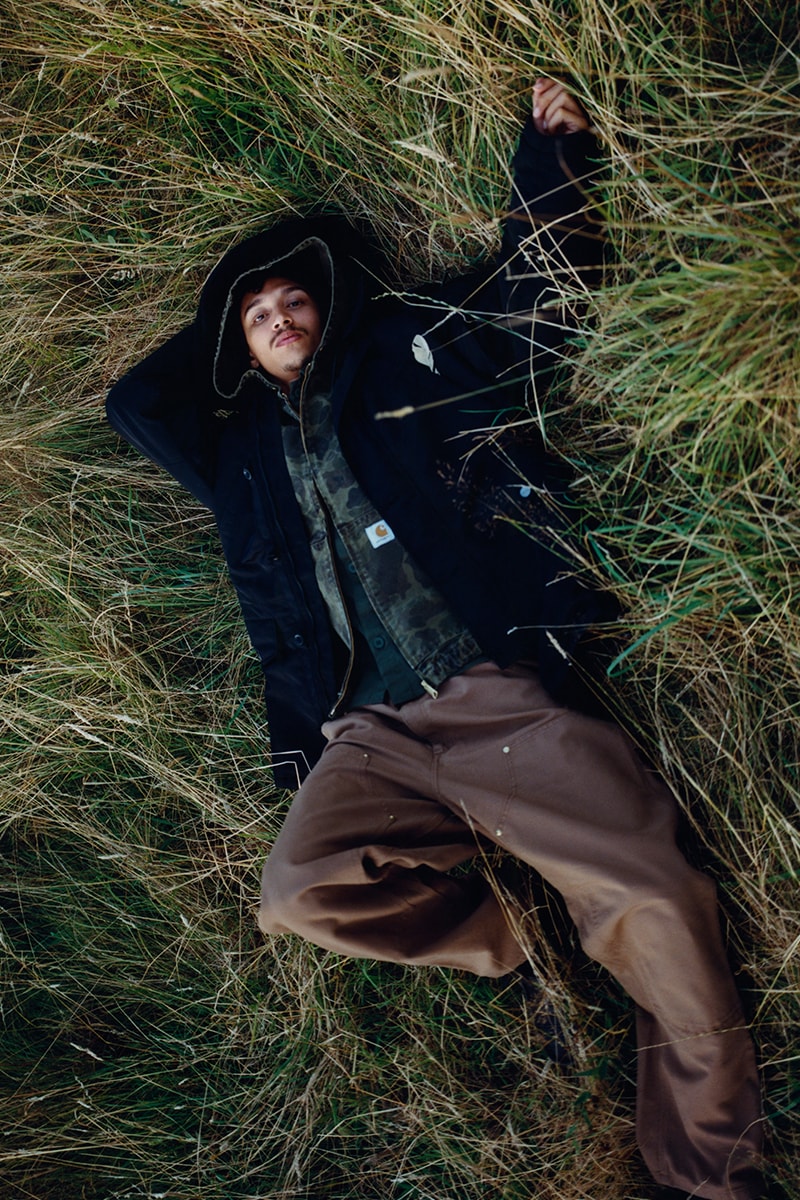 Carhartt WIP FW24 Collection Finnegan Travers Duck Active Jacket Duck Landon Pant Duck Detroit Jacket Double-Knee Pant Women's OG Detroit Jacket Hooded Olten Parka Olten Bomber
